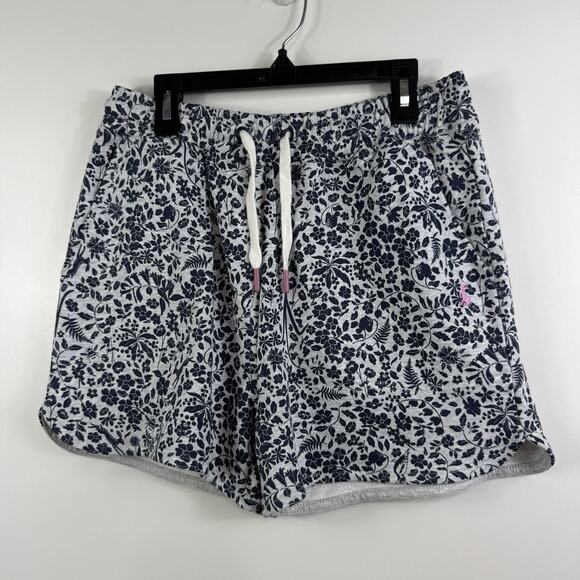 NWT Floral Rabbit Print Joules Sian Marled Ditsy Short US 2 Gray 100% Cotton - Picture 13 of 13